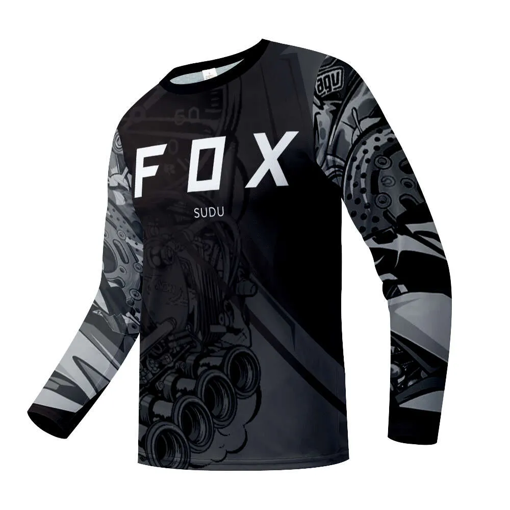 Mountain Bike Jerseys Black Fox Racing Jersey Bike Apparel Fox