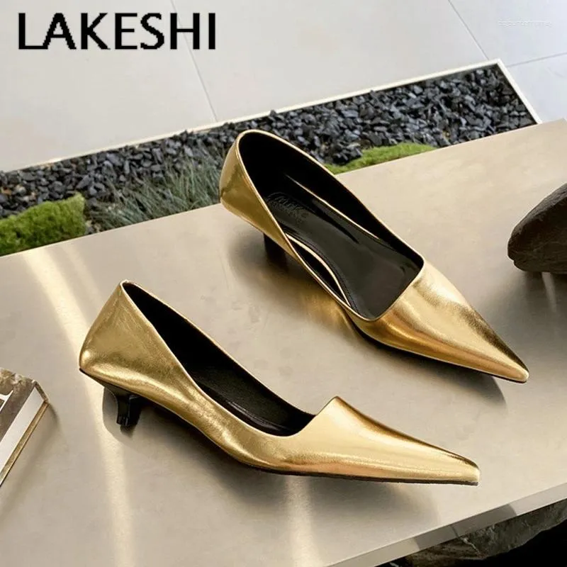 Women's gold kitten heel shoes on sale
