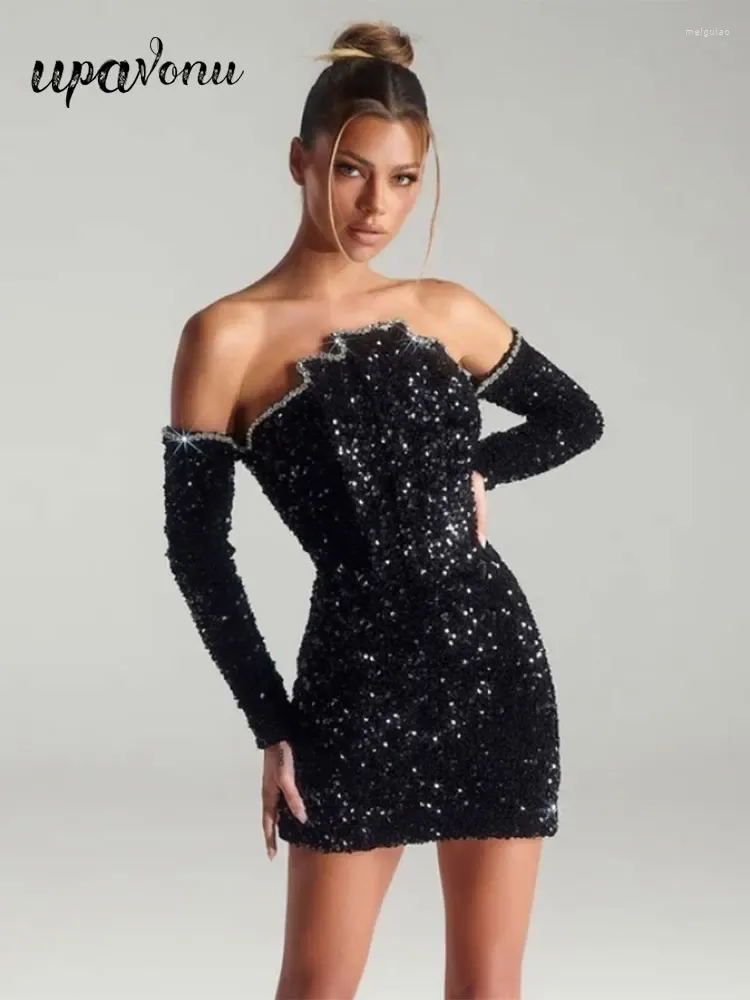 Shiny sequins open back bodycon dress on sale