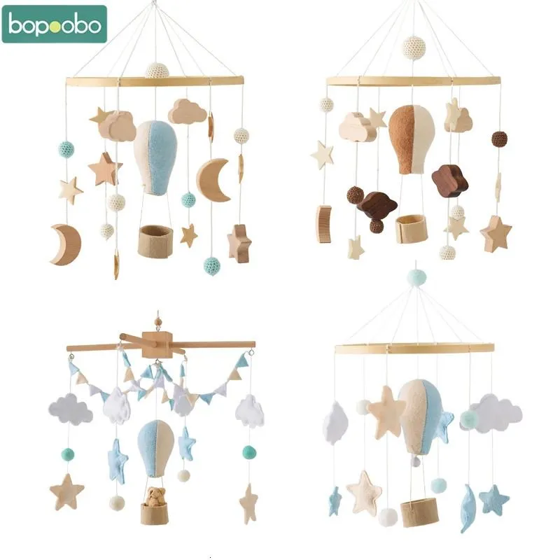 Baby Rattles Toys 0-12 Months Musical Crib Bed Bell Air Balloon Mobile ...