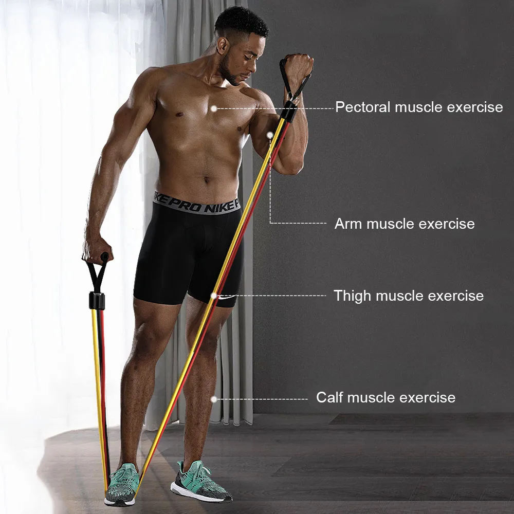 Crossfit Latex Resistance Band Training Exercise Tube Yoga Rope Pull Elastic Rubber Expander Fitnes Equipment Belt From 26 53 DHgate