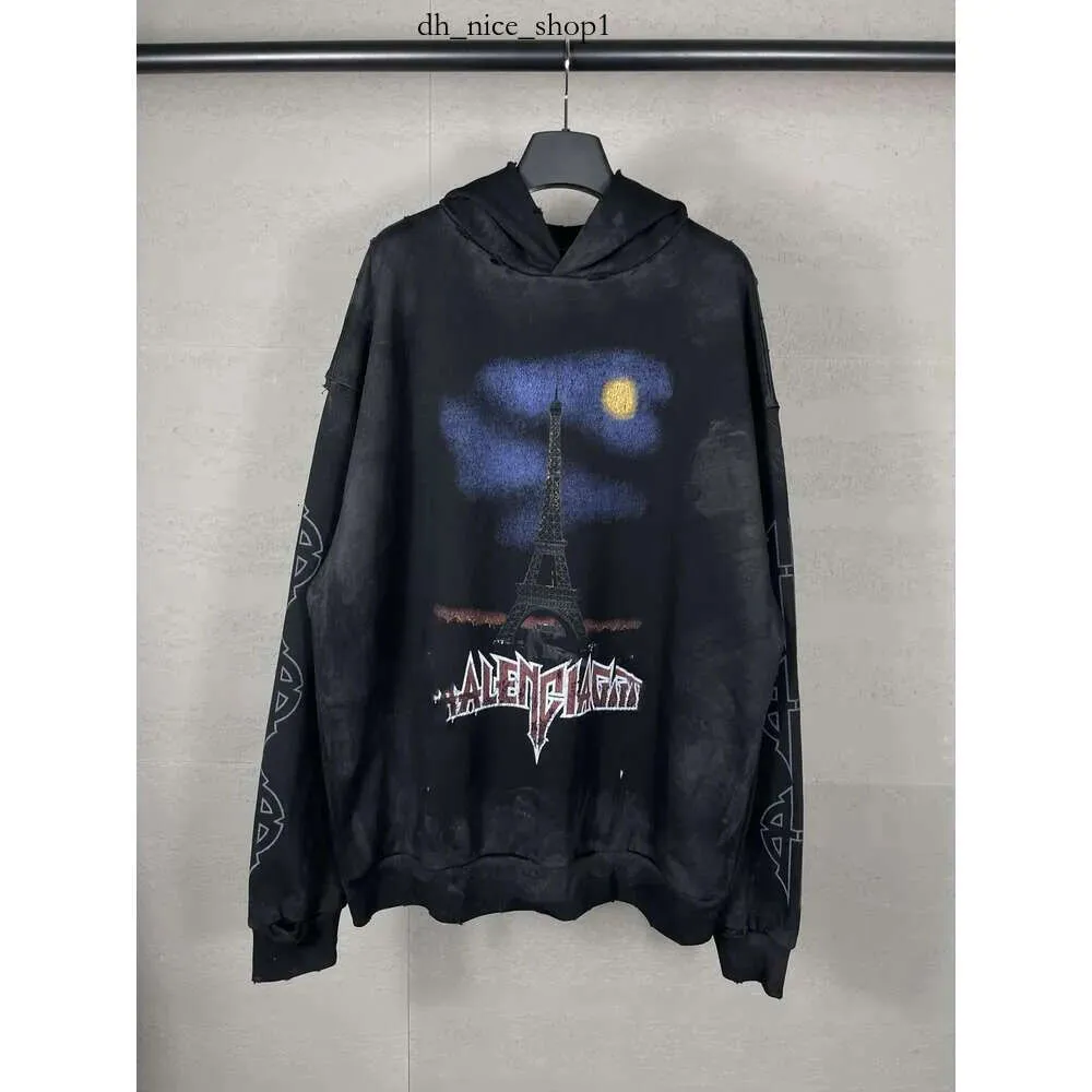 balencigaa hoodie Casual HEPF Hooded Sweater High Long Version