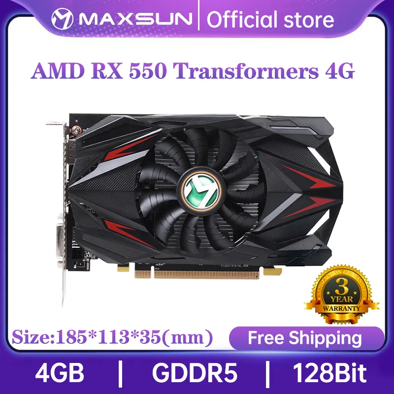 MAXSUN RX580 Amd Radeon Graphics Card 8GB GDDR5 14nm Transformers For Desktop Gaming Computer GPU With AMD RX550 4G GDDR 5 From Ddmycrazy 101.63 DHgate.Com