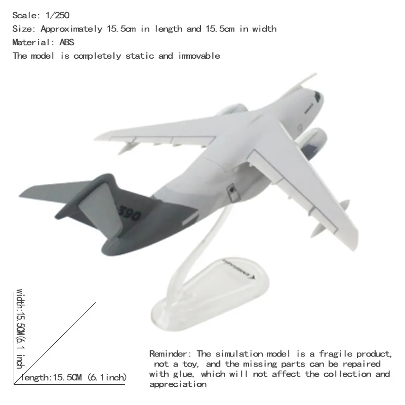 JASON TUTU Embraer KC390 Transport Aircraft Diecast 1/250 Scale