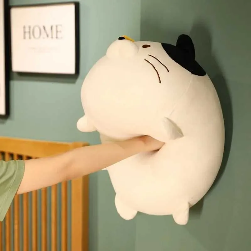 Japanese Fat Cat Plush Toy 60cm Soft Hug Pillow Washable Stuffed Animal Room Decor Gift for Girls