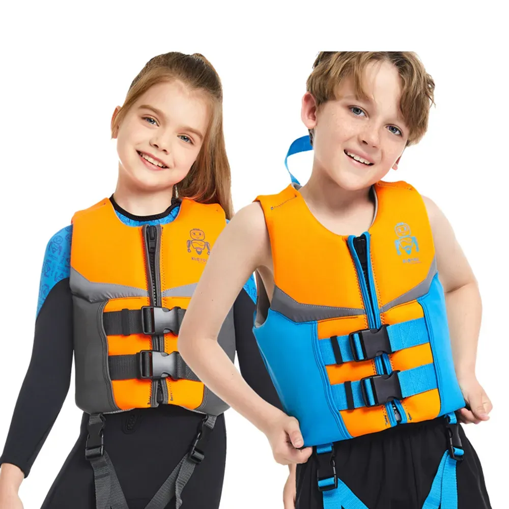 DHgate Professional Kids Neoprene Life Jacket for Swimming Rafting Boating Portable Lightweight Safety Vest for Children Sports Outdoors