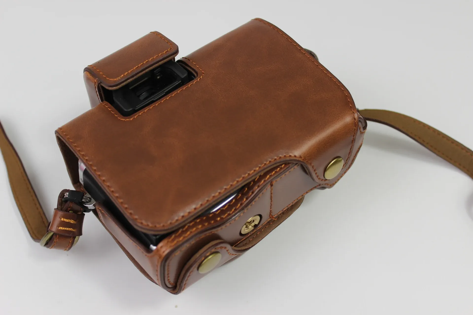 Dhgate luxury pu leather camera case cover base for olympus omd