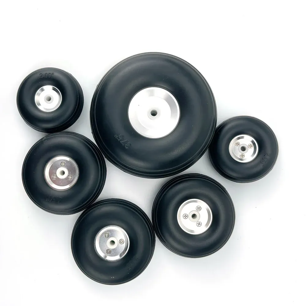 Aluminum Core Alloy Hub PU alloy wheels for RC Airplane Models
