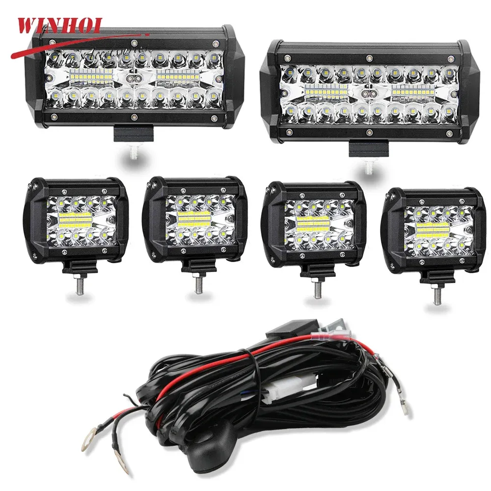LED Light Bar Offroad 4x4 12V 24V Spotlights Fog Lamps Headlights for Truck Farm Tractor Boat SUV ATV Work Light