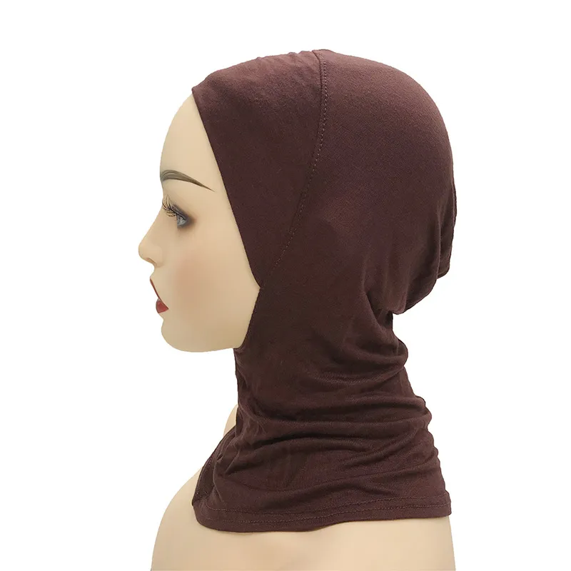 Hijab Undercap Non Slip 1PC Underscarf Soft Muslim Full Cover Inner Women's Hijab Bonnet Cap Headscarf Islamic Underscarf Neck Head Bonnet Hat Hijab For Women - Foto 8