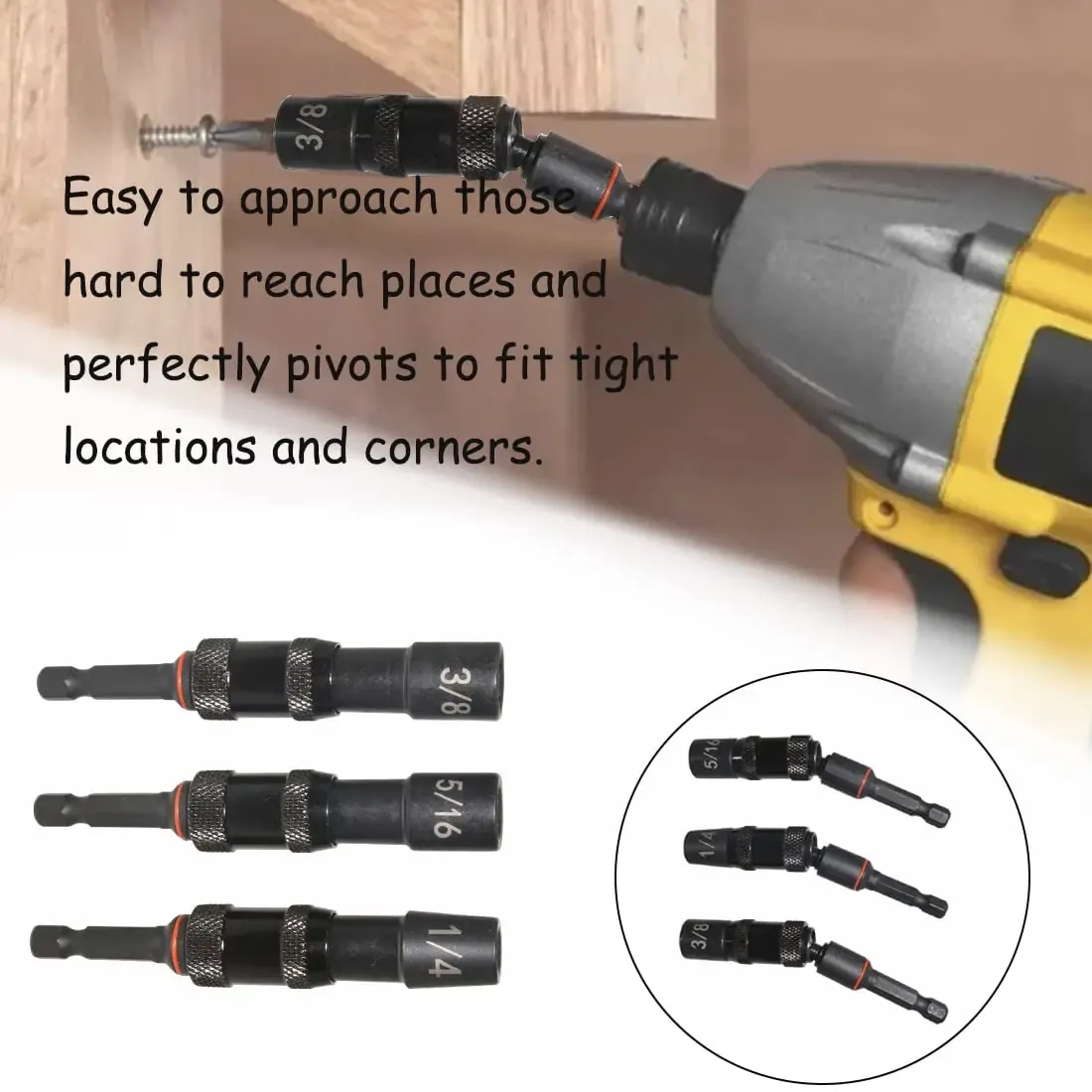 Universal Magnetic Sleeve Socket Set 1 4 3 8 5 16 Quick Release Drill Bit Holder Pivoting Screwdriver Guide From Ddmydesign 41.89 DHgate.Com