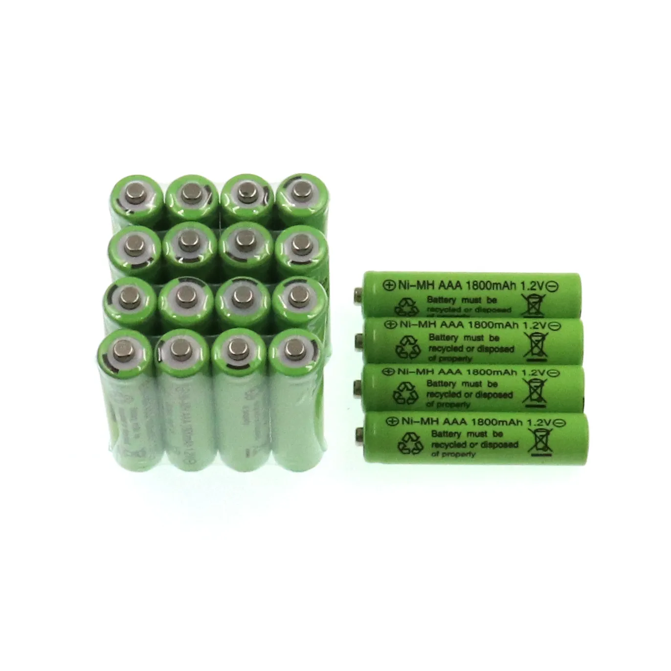 PKCELL 4-Pack AAA NiMH Rechargeable Batteries – 1.2V 300mAh, Button Top For Solar Lights