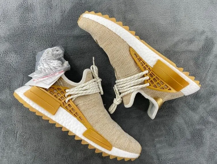 Human Race Running Shoe Pharrell Williams Shoes Core Black China Exclusive Happy Gold Friends Family Trail Blank Canvas Black Knight PK Quality Yakuda Store From 69 13 DHgate