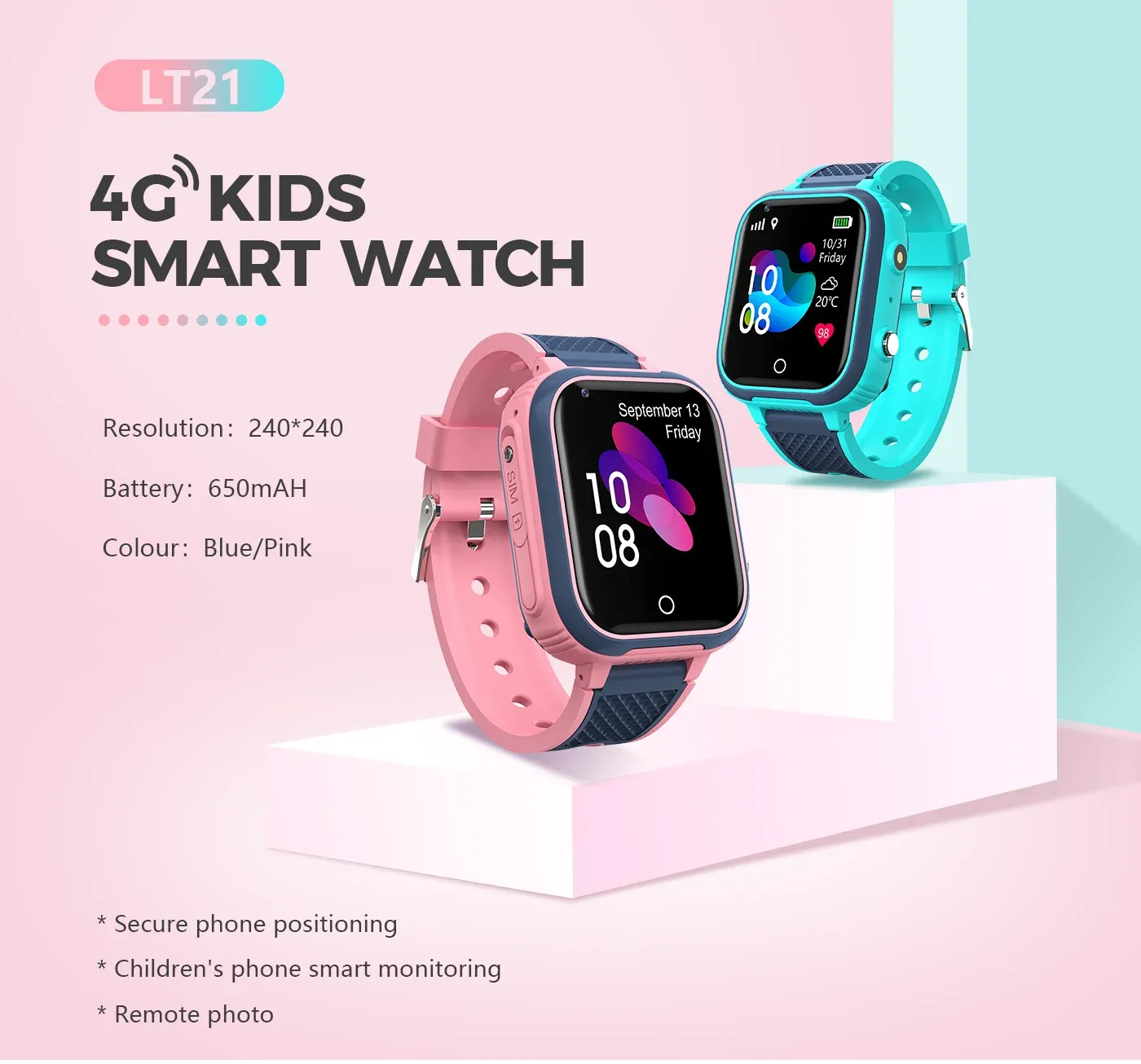 GPS Tracker Smart Watch Kids Aishi LT21 4G Video Llamadas, SOS