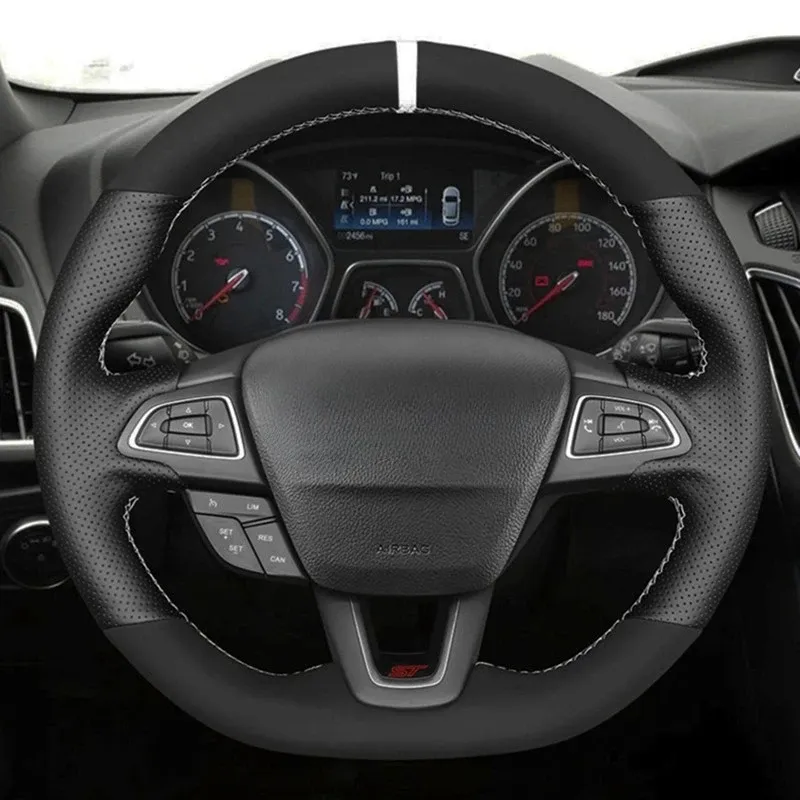 Copri Volante In Pelle Cucito A Mano Per Mazda CX-5 (2017-2018) – Protezione Anti-scivolo E Anti-usura, Fai Da Te