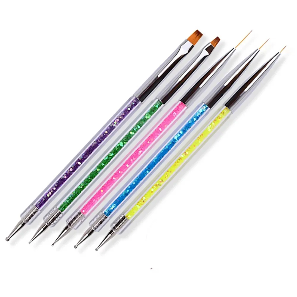 Paint Rasp Professional Acrylic Paint Brush Set, 2-in-1 Nail Art Tool Set: Double ...