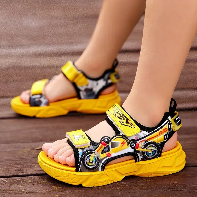 High Quality PU Summer Sandals for Boys Cool Kids Sandals Kids Shoes Sizes 5 10