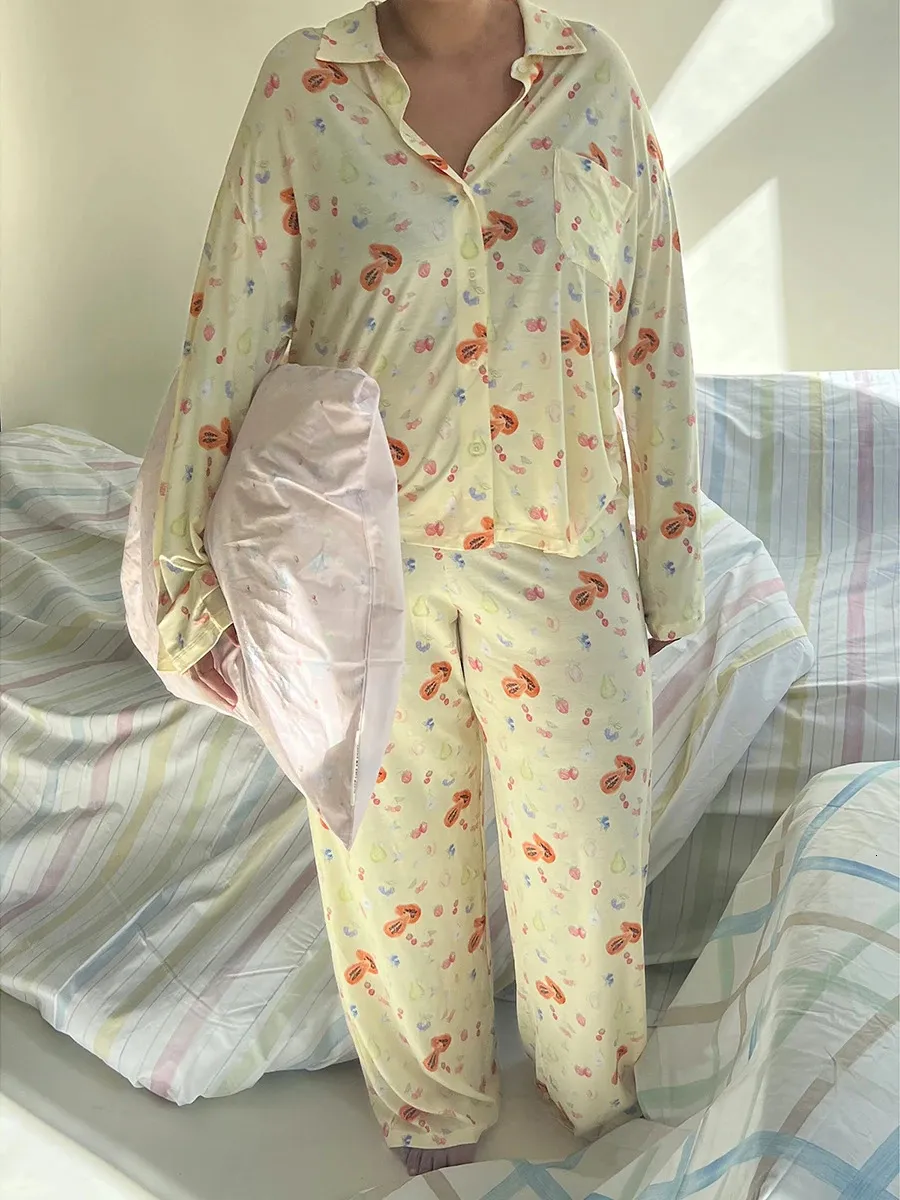 Womens Casual Print Sleepwear Loungewear Set Pajamas By Djerf Avenue From Lu02 9.98 DHgate.Com