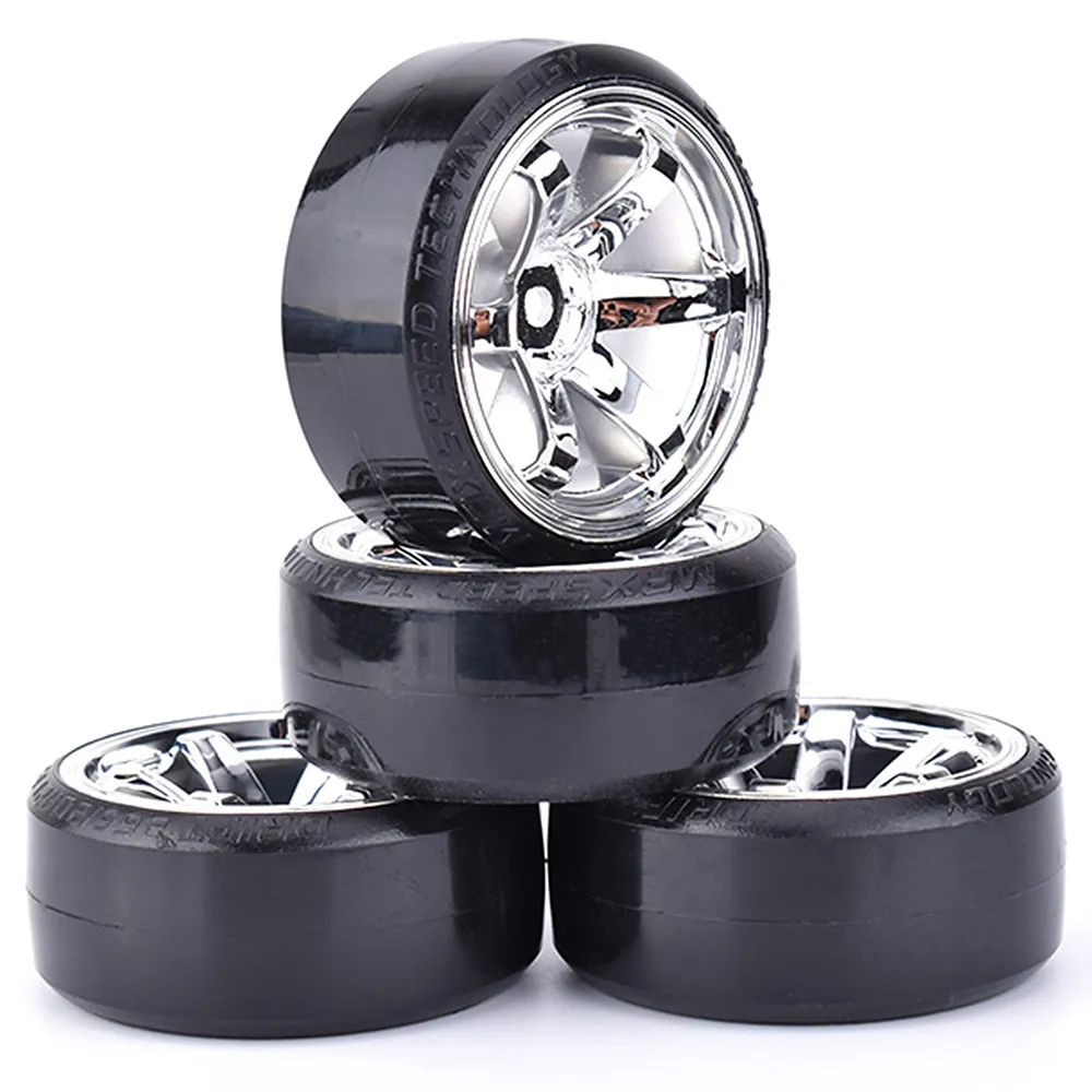 Hard Pattern wheel and tyre sets for 1:10 Traxxas D4 HSP HPI