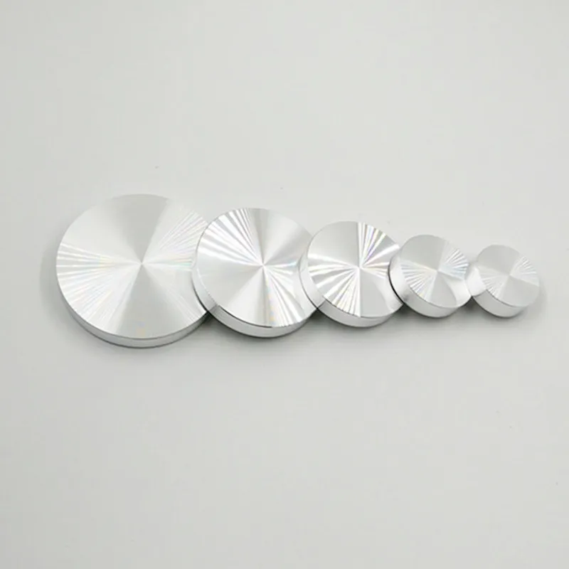 4-Piece Aluminum Glass Table Top Adapters - 10mm Thick Discs for Tea ...