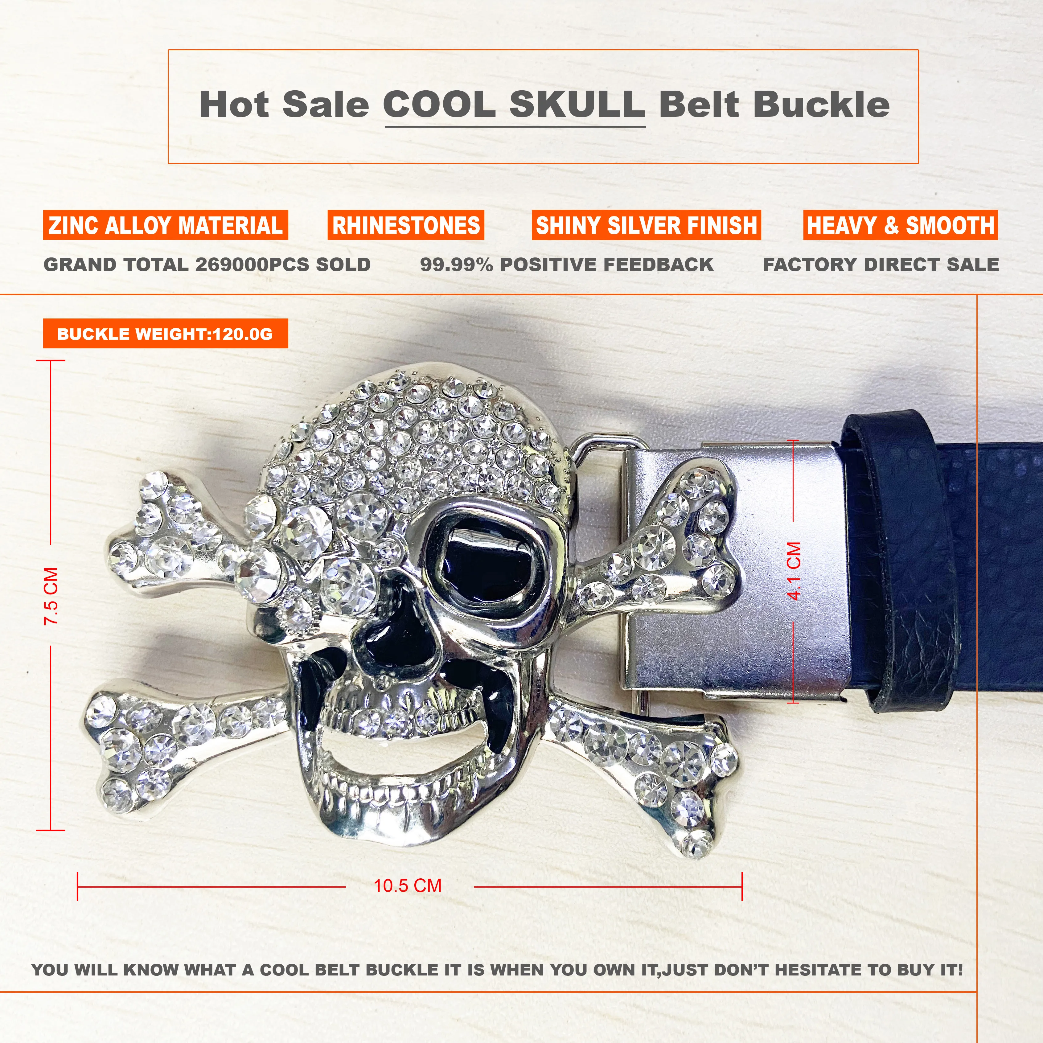 Silver Finish Bullzine Zinc Alloy Skull Rhinestone Belt Skull Belt Buckle  4cm Width, PU Leather With Connecting Clasp From Ddmycrazy, $15.82 |  DHgate.Com