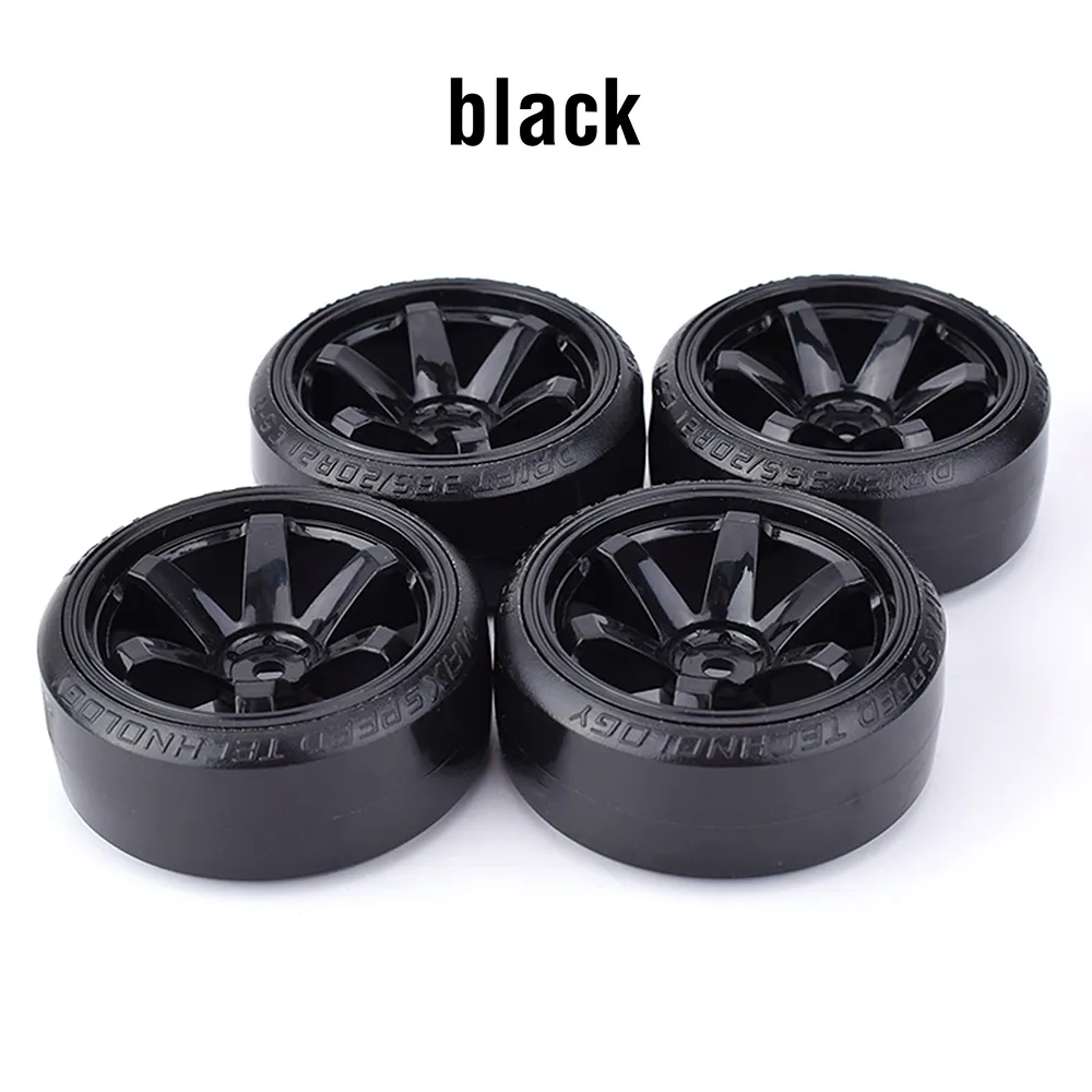 4PCS 1/10 RC Drift On-road Wheel Hard Pattern Tyre for 1:10