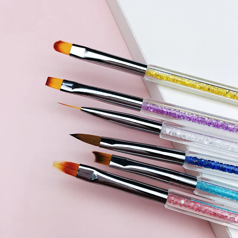 Paint Rasp Professional Acrylic Paint Brush Set, 2-in-1 Nail Art Tool Set: Double ...