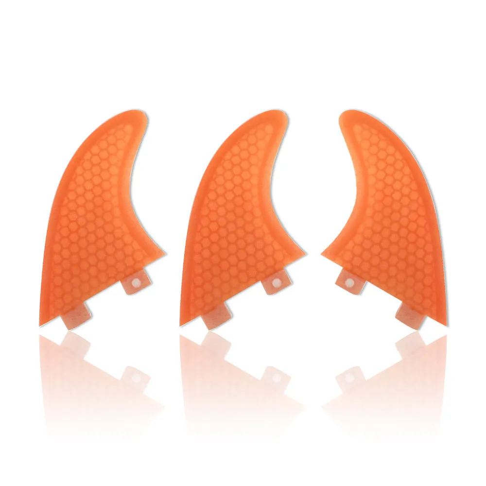 Honeycomb Surfboard Fins Tri Fin Set for Paddleboard Orange FCS G7 Tri Fin Set Surf Fin Double Tabs