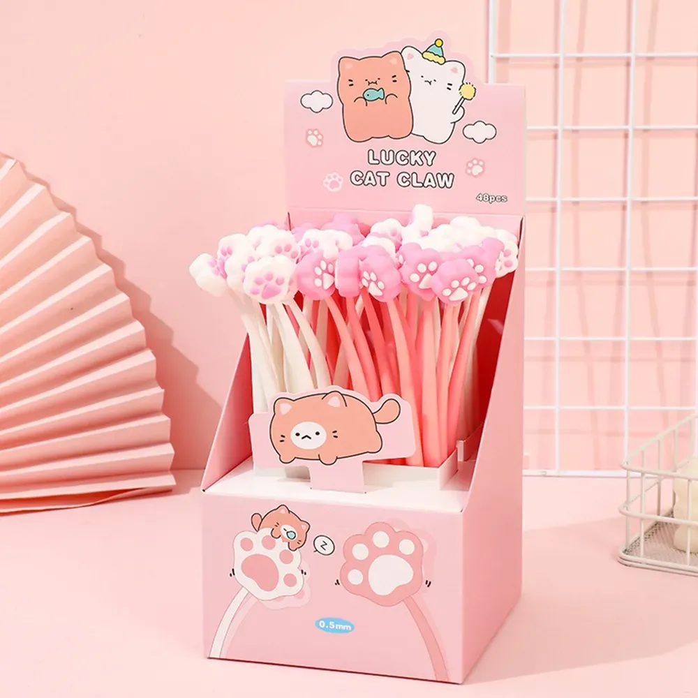 Cute Cat Paw Ink Pens 0.5mm Black Ballpoint... 