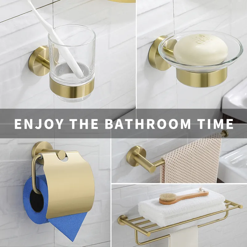 Porta Rotolo Bagno Set Accessori Bagno In Oro Rosa - Portasciugamani, Porta Carta Igienica, Gancio, In Acciaio Inossidabile Set Bagno Moderno Con Gancio