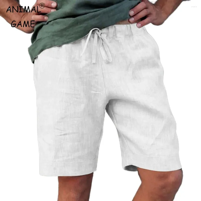 Men s Shorts Summer Mens Solid Color Short Pants Lightweight Cotton Gym Linen Men Jogging Sport Large Homme Sweatpants