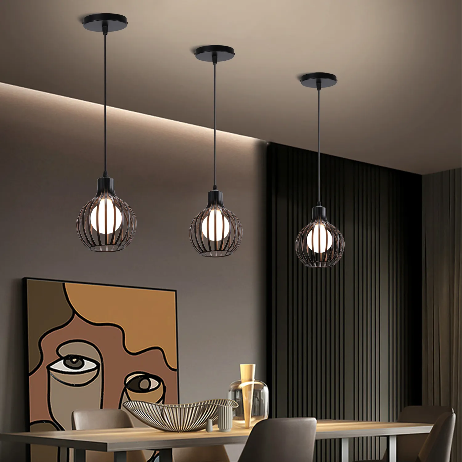 Led Cage Modern E27 LED Cage Pendant Light Indoor Vintage... From Ddmycrazy, $73 ...