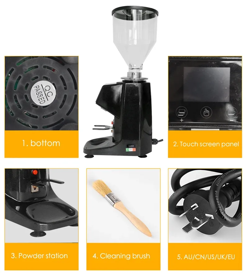60mm Electric Coffee Mill With Burr And Espresso Filter 60mm Electric Coffee Mill With Burr And Espresso Filter