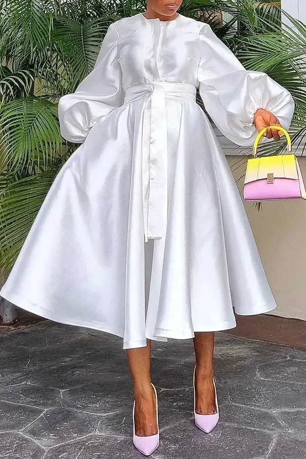 Cute All White Dress Up Hwmodou Women Workout Dresses Solid Color Long Sleeve V-Neck Sundress Cute All White Dress Up Hwmodou Women Workout Dresses Solid Color Long Sleeve V-Neck Sundress