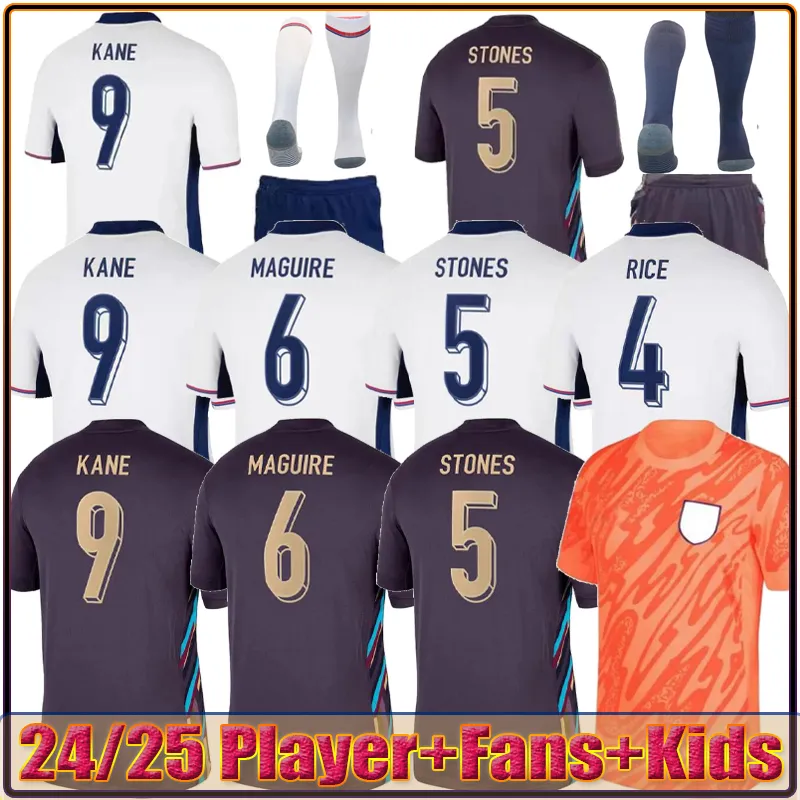 S-4XL 24 25 إنجلترا يورو كأس كرة القدم قمصان Kane Sterling Grealish Rashford Mount Bellingham Saka Treippier National Football Men Kids Kits Full Kits