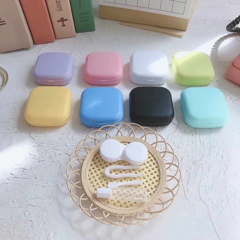 Pocket Mini Contact Lens Case Travel Kit Easy Carry Mirror Lenses Box ...