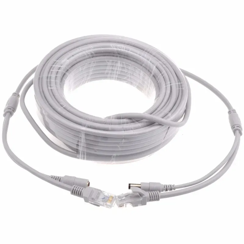 1m USB C Cable & Ethernet Cables for IP Cameras: CAT5e RJ45 + DC Power ...