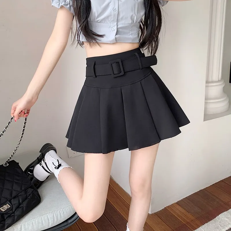 White Pleated Skirt: Sexy High Waist Mini Skirt For Women