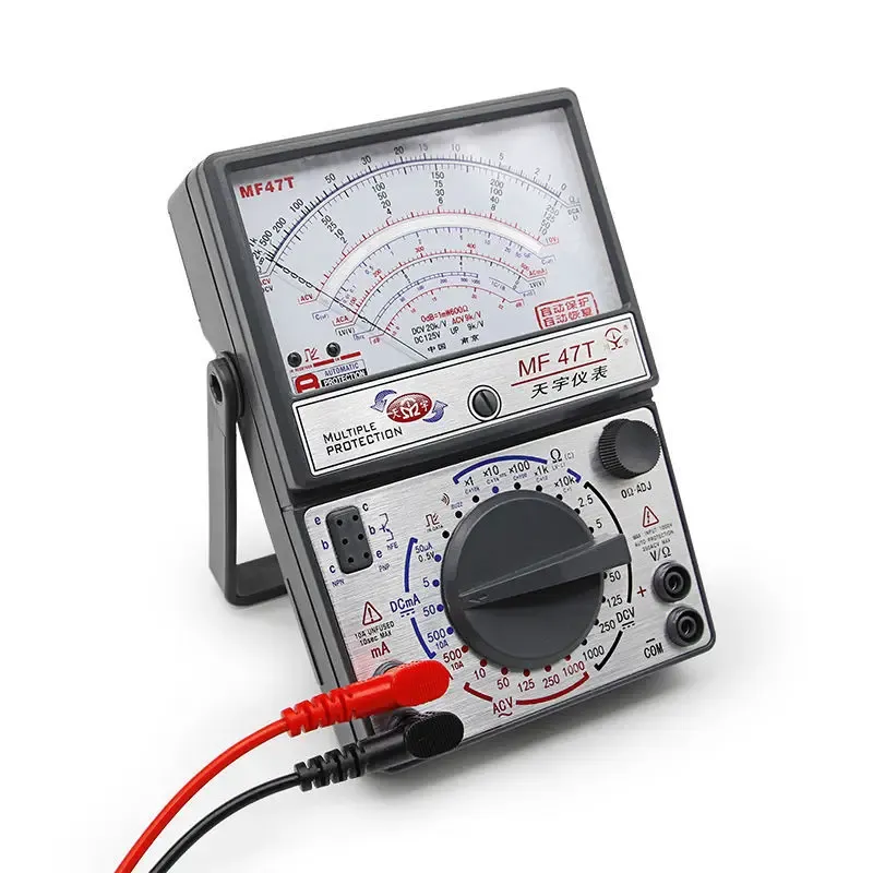 Analoge multimeter, wijzer, multimeter, voltmeter, ampèremeter, ohmmeter, AC DC spanning, weerstand, digitaal instrument