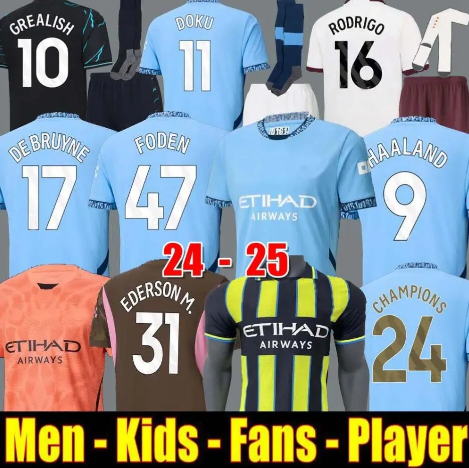 Save Big on Bulk 24 25 Soccer Jerseys 24 Soccer Jerseys HAALAND DE BRUYNE  PHILLIPS MANS CITIES GREALISH FERRAN MAHREZ FODEN BERNARDO JOAO CANCELO Z 