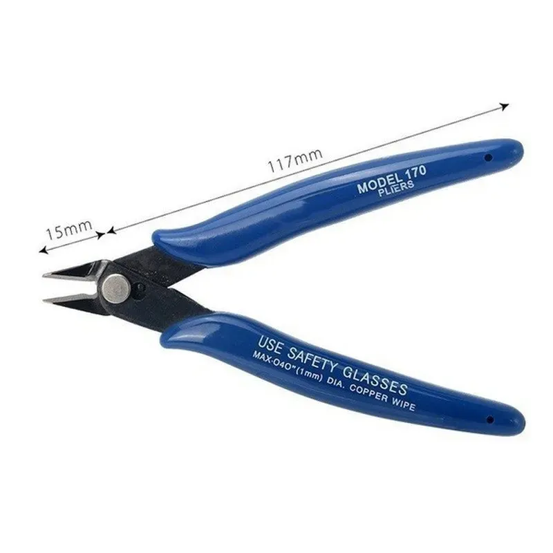 DIY wire cutters Kit - Blue 170mm Diagonal Side Cutting Cable Nippers ...
