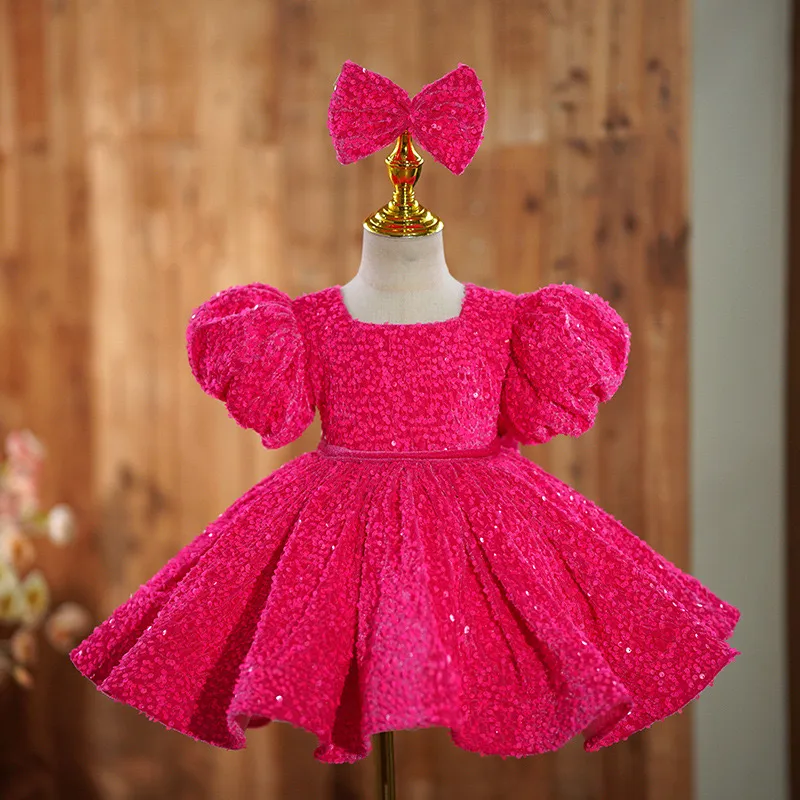sachin and babi light blue dress Christmas Dresses Big Flower Dress Pageant Dresses for Girls main image 1