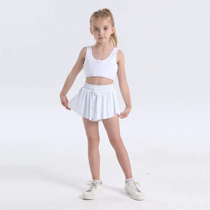 WINWUQB Jupe Short Sport Fille Ado – Jupe Tennis Athlétique Avec Short Intégré Et Poches