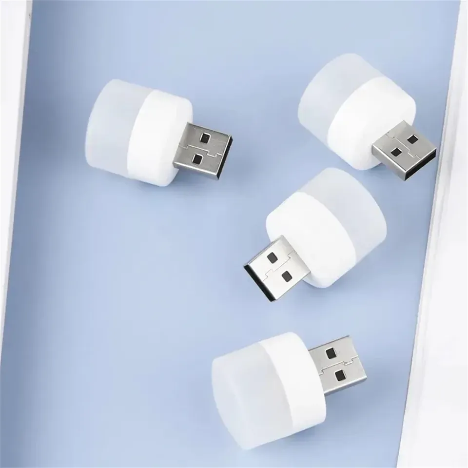 USB Plug Light Small Round LED Eye Protection Reading Lamp for Computer ...