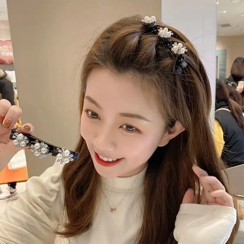 Pearl Side Hairpin, Korean Style Braided Hair Clip,... From  display picture 2