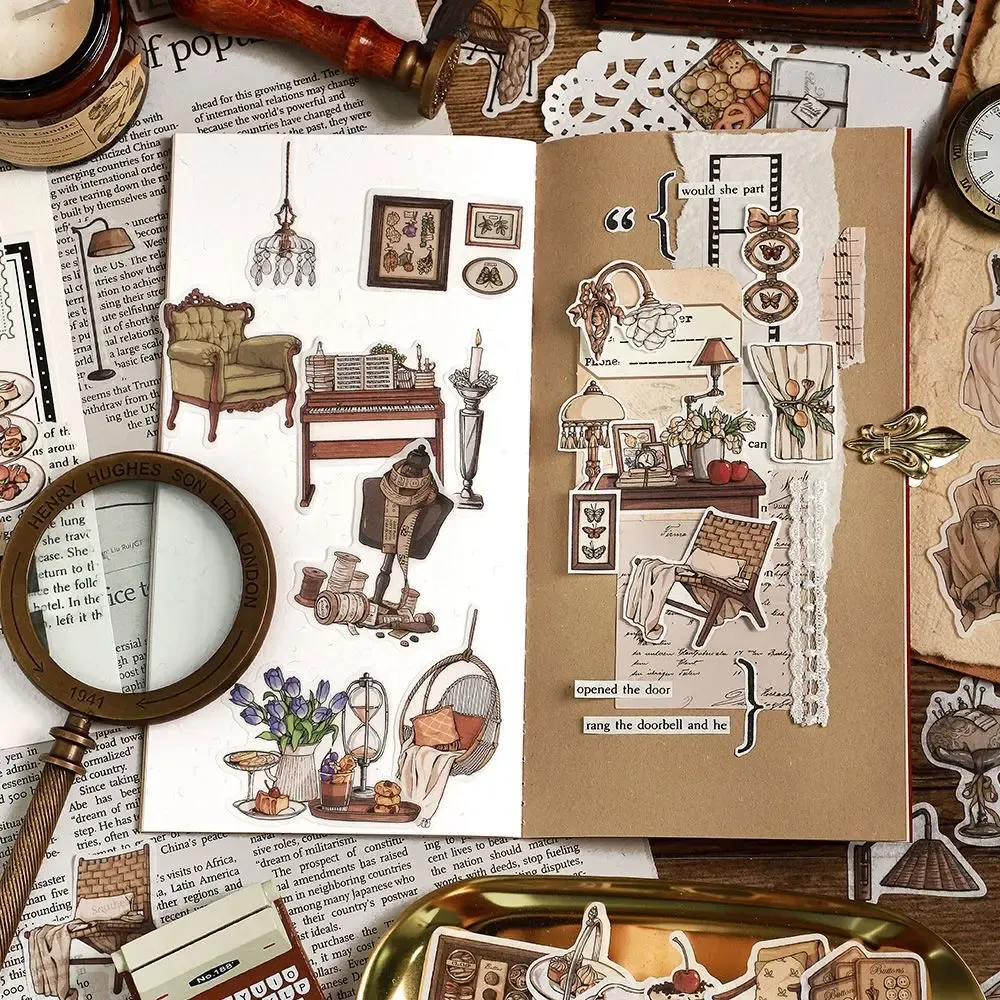 Cute Japanese Stationery Retro Scrapbook Stickers Vintage