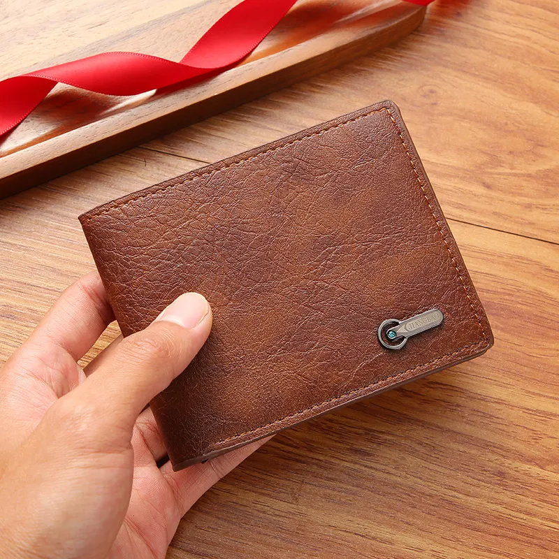 Slim Pocket Purse Gents Genuine Leather Mini Coin Purse Men Wallet