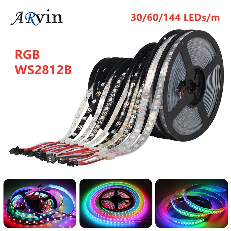 thumbnail image 2 of WS2812B Smart RGB LED Strip – Individually Addressable, Waterproof, 5M 60 LEDs/M With White PCB 2 of 11