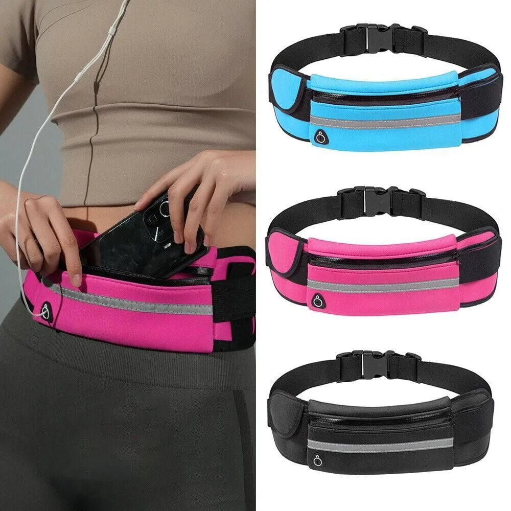 Sports Fanny Pack With 6 Pockets - Adjustable Waist Bag For Men & Women, Hiking & Travel