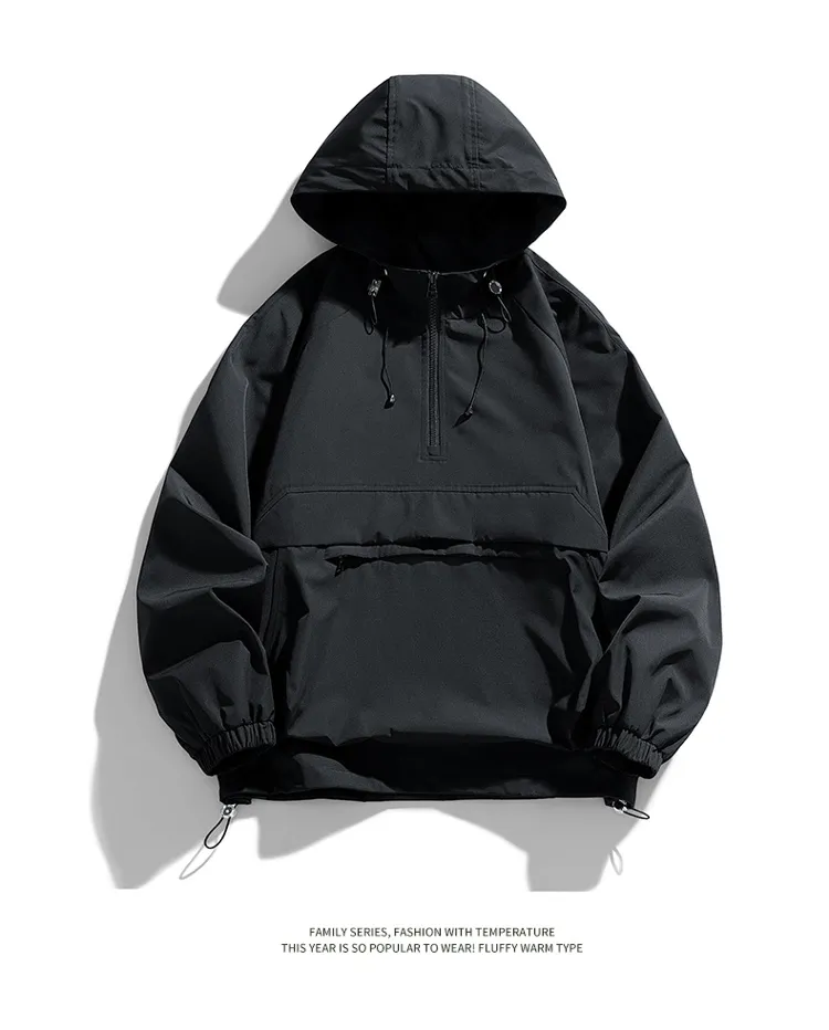 UETEEY Mens Windproof Half Zip Oversized Bomber Jacket With Big Pockets For Hiking Outdoor Activities And High Street Autumn 2023 Collection From Fiveapple 42.24 DHgate.Com